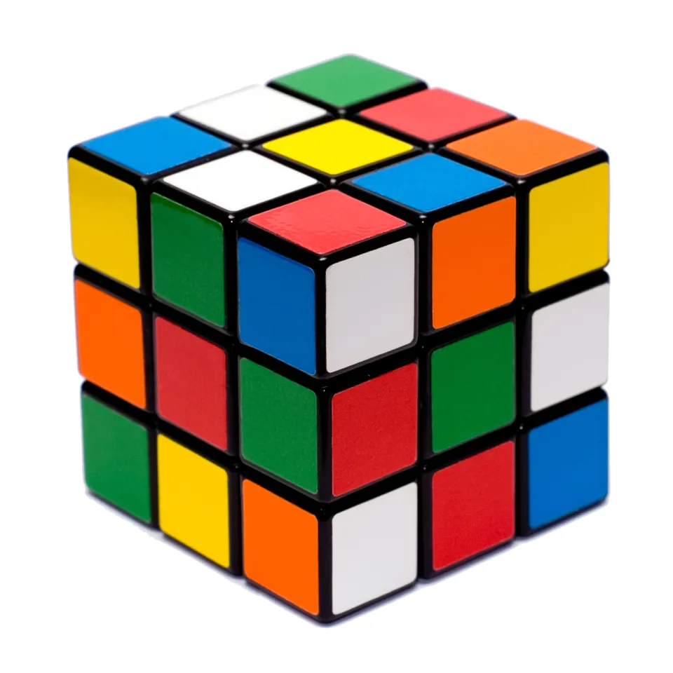 Разноцветный кубик Рубика 3×3, перемешанный