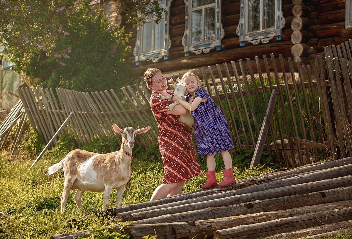 Козочка на руках